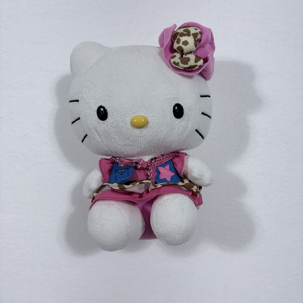 Hello Kitty Cowgirl Plush Doll 9" Giddy-up Stuffed Animal Sanrio 2014 RARE